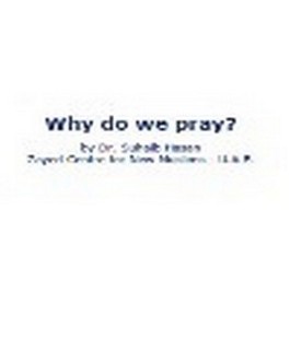 Why do we pray?